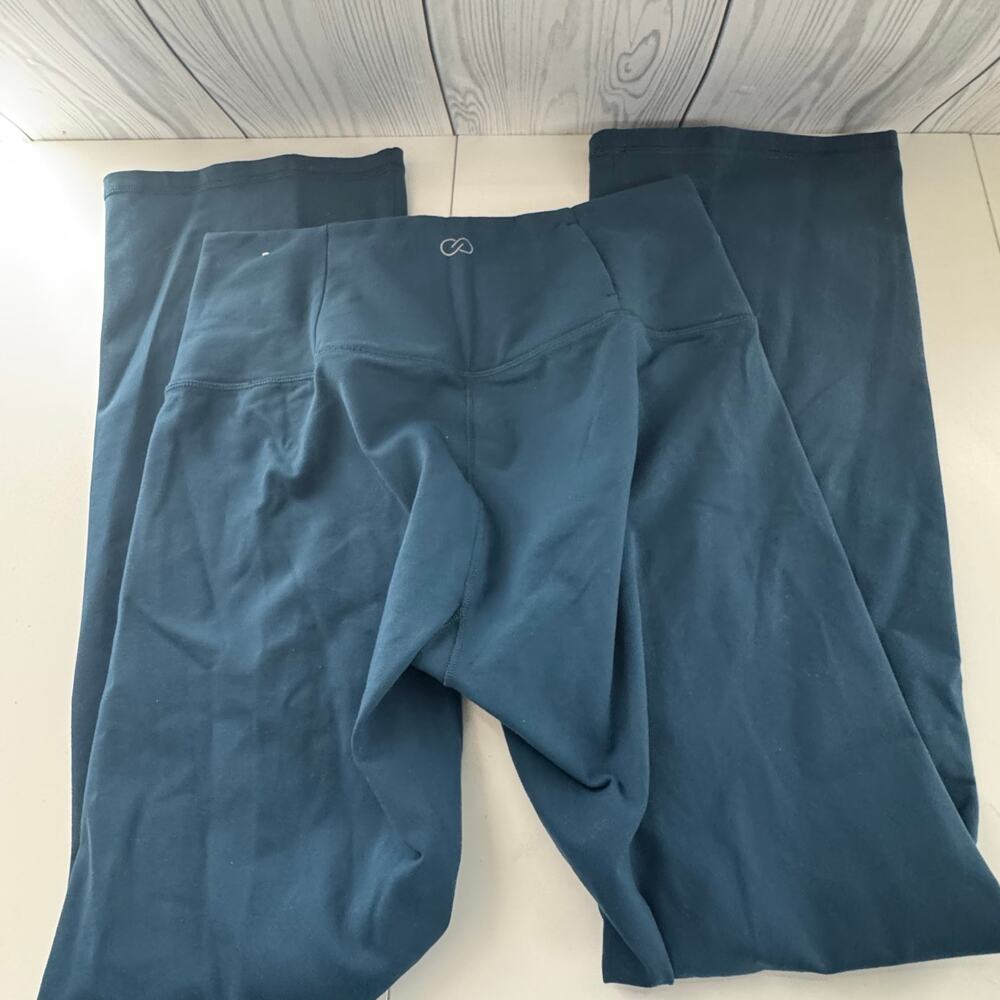 Calia Carrie Underwood  Leggings Womens Large Blue High Rise Flare Pull On